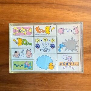 RARE 1998 Pokémon Tomy rubber stamp set from Japan